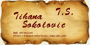 Tihana Sokolović vizit kartica